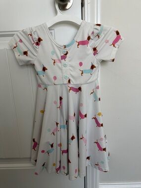 Jane + Jo Dachshund Print Party Dress